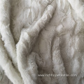 White Embossed Pv Plush Fleece Fabric Polyester